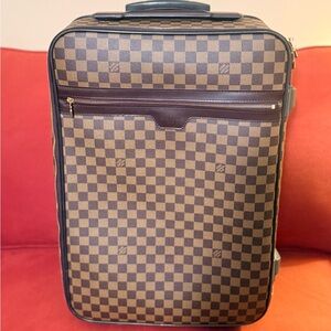 Louis Vuitton Brown Damier Ebone Carry On Travel Bag - Pegase 45